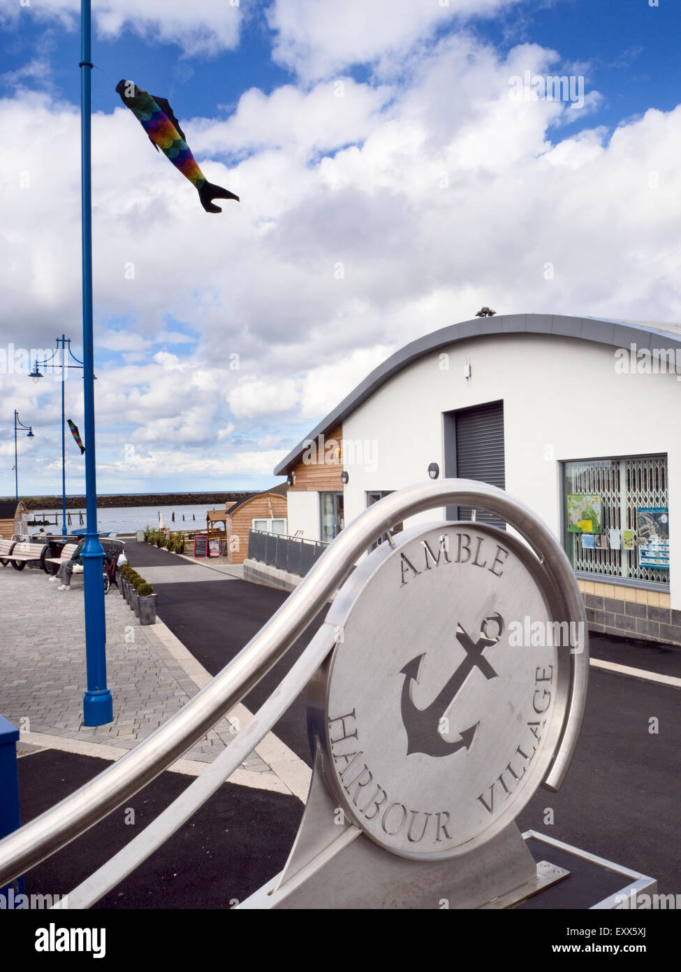 Sea Food Centre at Amble Harbour Village Amble by the Sea Northumberland England Stock Photo
