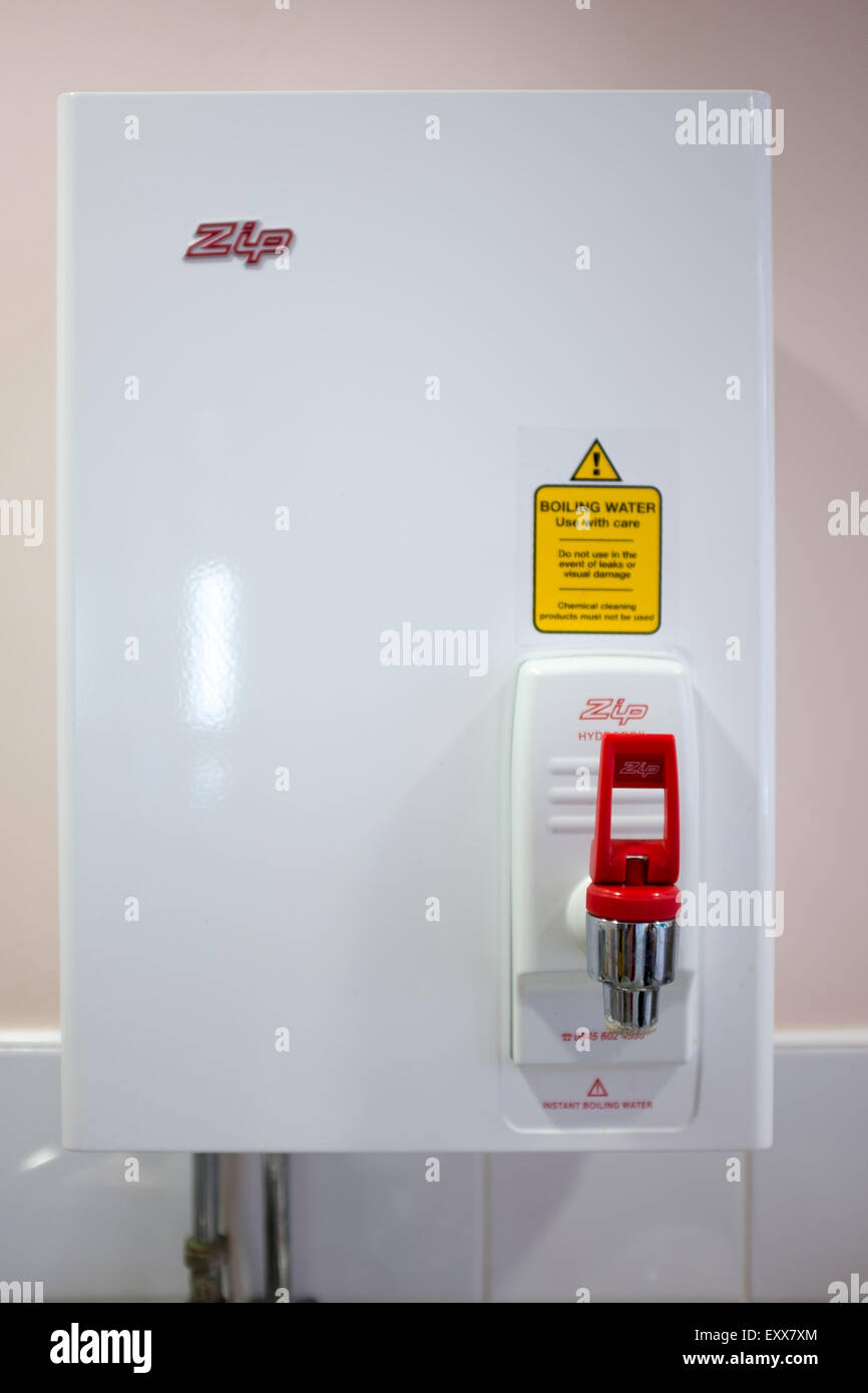 Zip Hydro boil wall mounted kitchen water heater Stock Photo