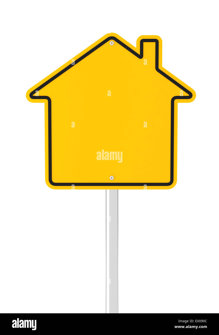 House shaped road sign Stock Photo
