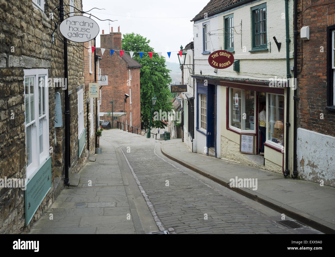 Steep Hill, Lincoln -1 Stock Photo