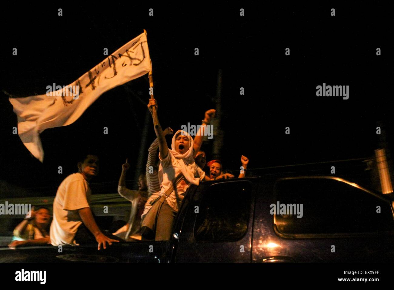 Cotabato, Philippines. 16th July, 2015. Muslims celebrates during the end of Ramadhan in Cotabato city, southern part of Philippines. Muslims all over the world observe the Eid Al-Fitr at the end of Ramadan. Credit:  Dante Dennis Diosina Jr./Pacific Press/Alamy Live News Stock Photo