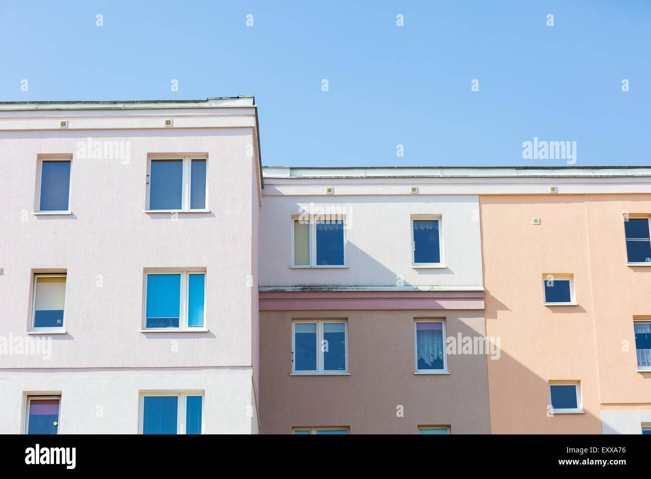 Apartment building.Multistoried living block of flats. Real estate. New house. Stock Photo