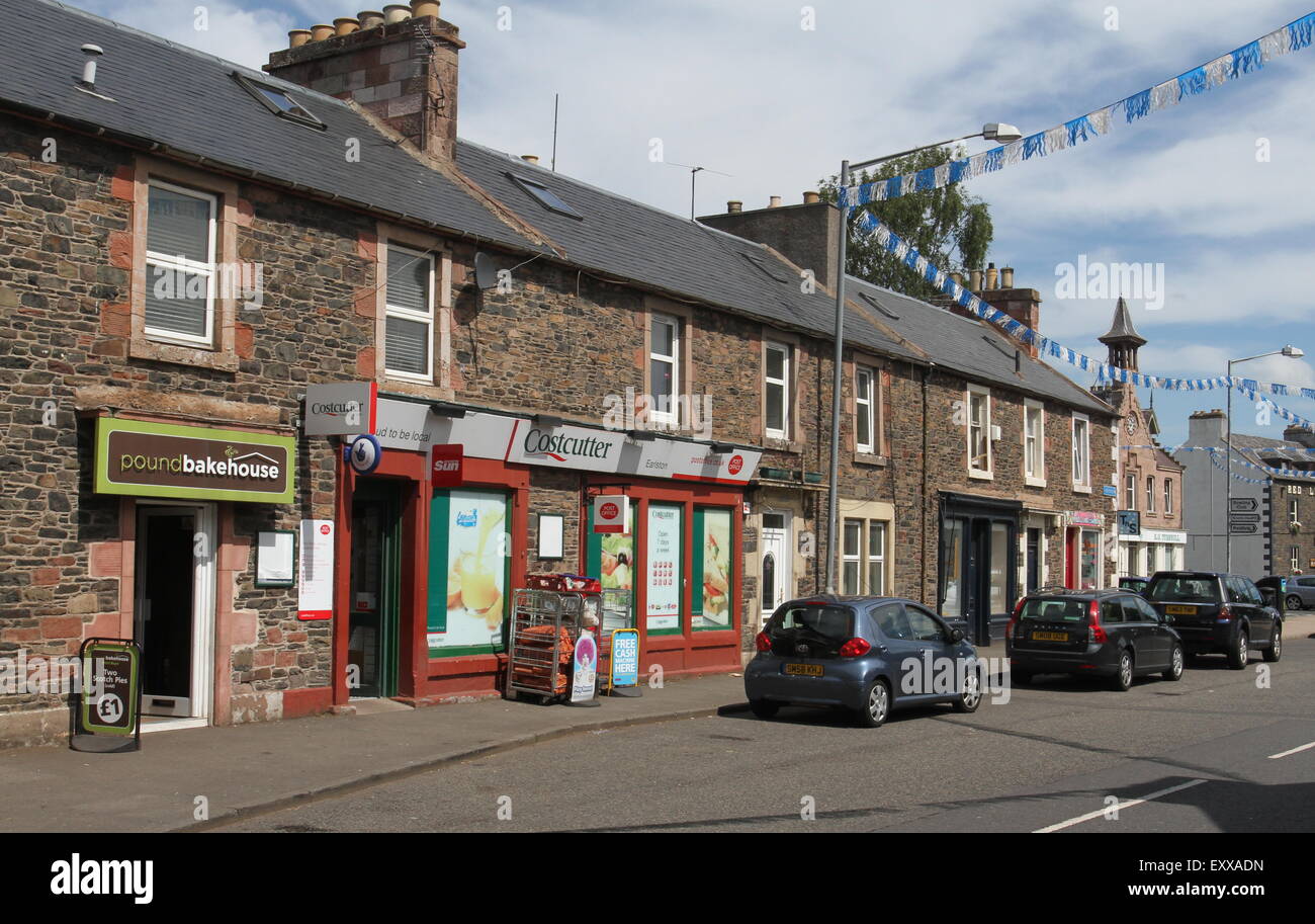 Earlston village shop and post office Scotland  July 2015 Stock Photo