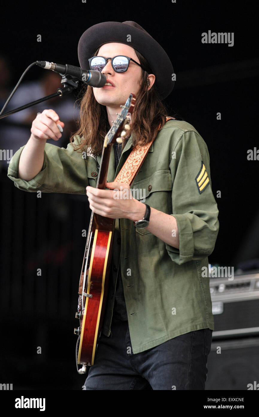 James Bay plays Glastonbury Festival at Worthy Farm on 26/06/2015 at Worthy Farm, Glastonbury.  Persons pictured: James Bay. Picture by Julie Edwards Stock Photo