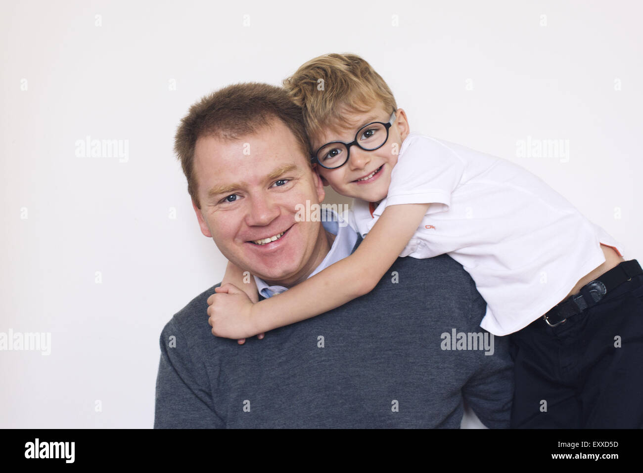 Father and son, portrait Stock Photo
