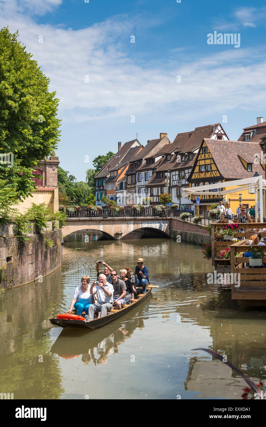Colmar, France - La Petite Venise or Little Venice, Old Town, Alsace wine region, Europe Stock Photo