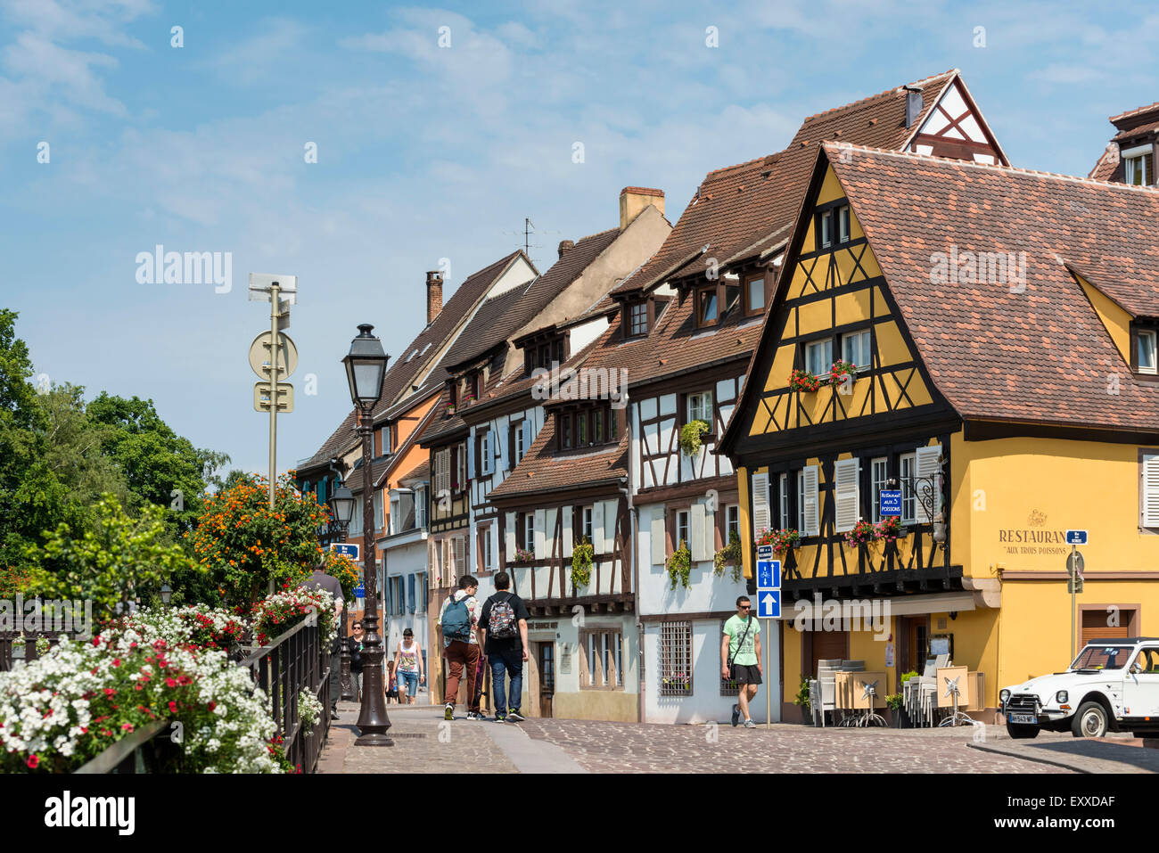 La Petite Venise  or Little Venice district, Old Town, Colmar, Alsace, France Stock Photo