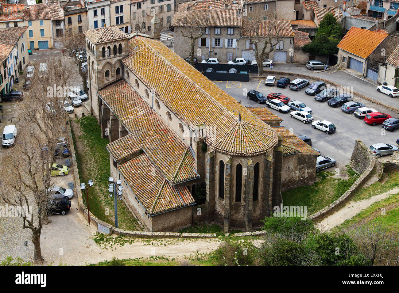 Church St Gimer, Carcassonne, Languedoc-Roussillon, France. Stock Photo