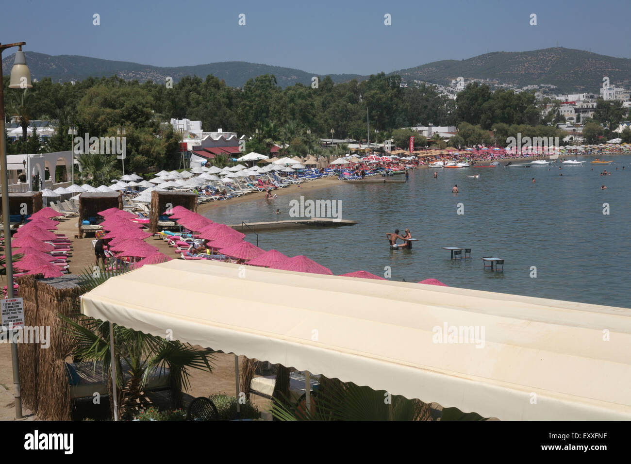 Gumbet Beach resort Bodrum, Turkey Stock Photo
