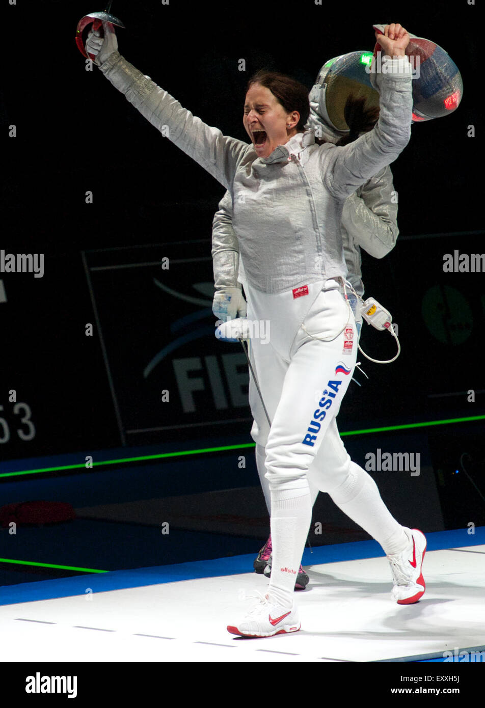 Moscow, Russia. 17th July, 2015. Russian and Ukrainian teams compete