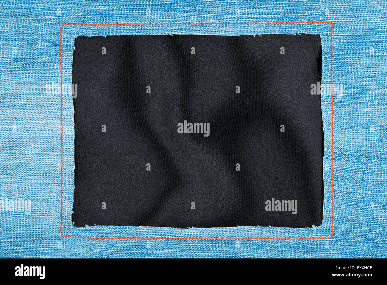 Black jeans fabric texture seam hi-res stock photography and images - Alamy