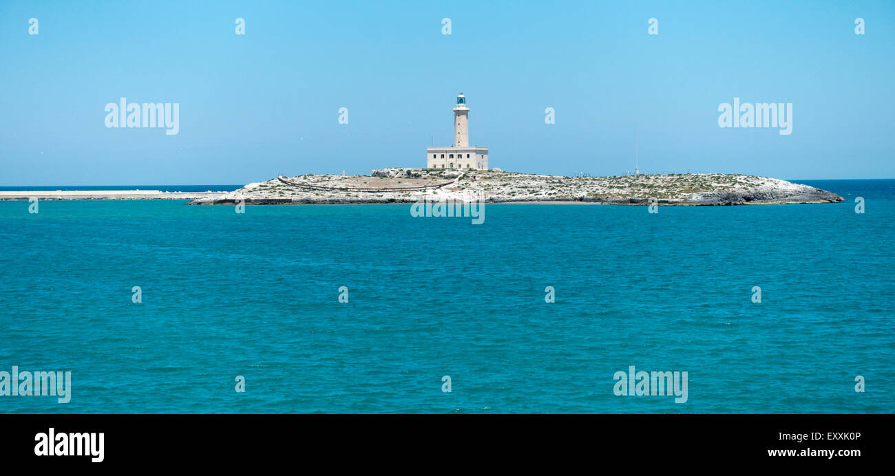 Lighthouse  Gargano Promontory,  Puglia, Italy Stock Photo