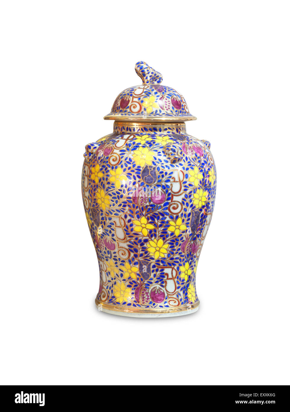 Ceramic flower vase isolated on white background Stock Photo - Alamy