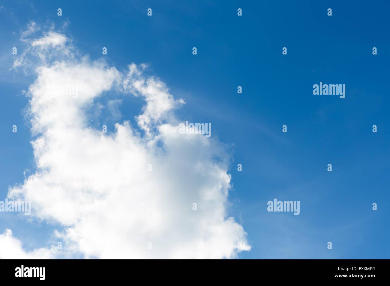 Blue sky with white clouds. Natural abstract background Stock Photo - Alamy