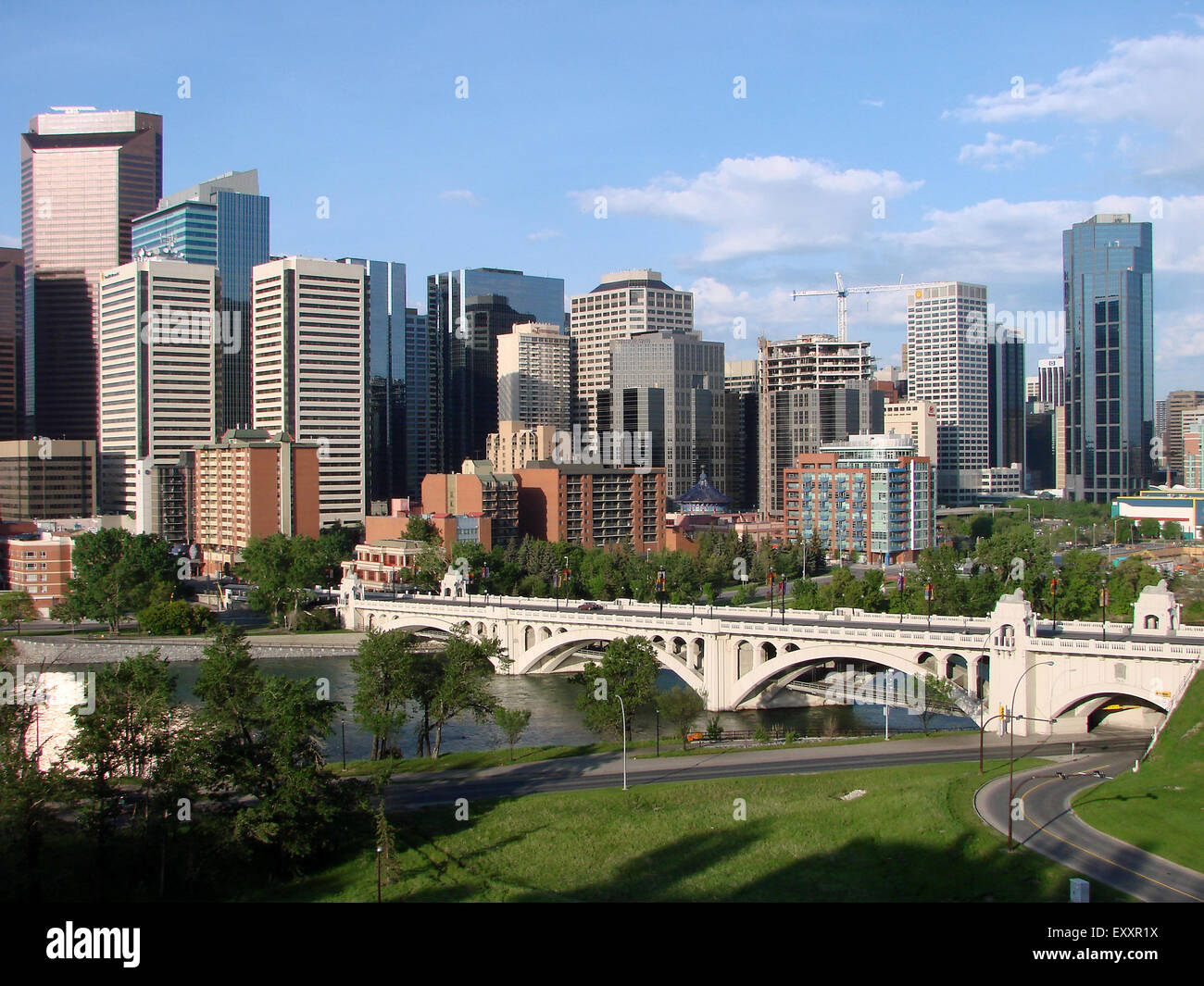 Calgary skyline,Alberta Stock Photo