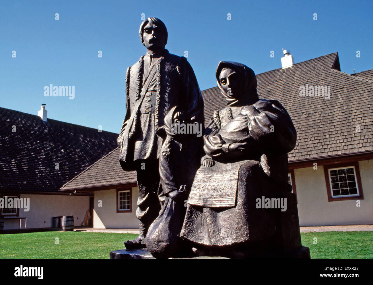 Historical bronze statue,Ukrainian Cultural Heritage Center,Edmonton