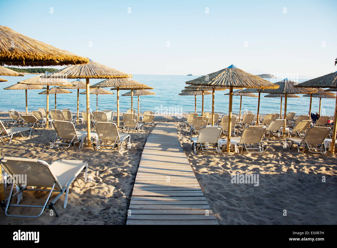 Beach deck chairs hi-res stock photography and images - Alamy
