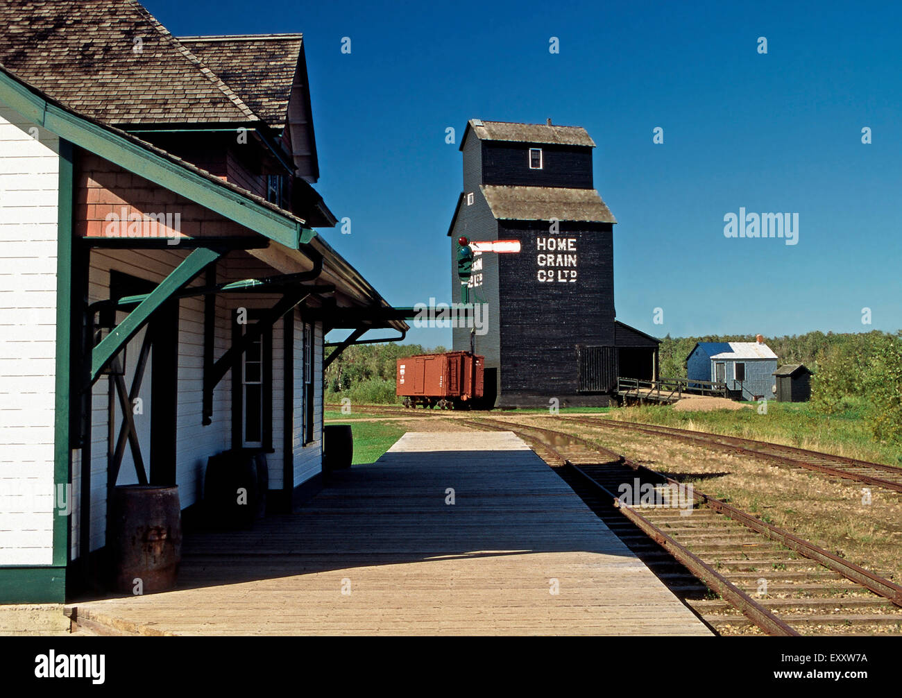 Grain elevator and railroad depot,Ukrainian Cultural Heritage Village