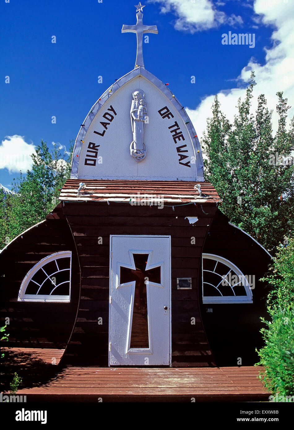 Our Lady of The Way Church in Haines Junction,Yukon Stock Photo Alamy