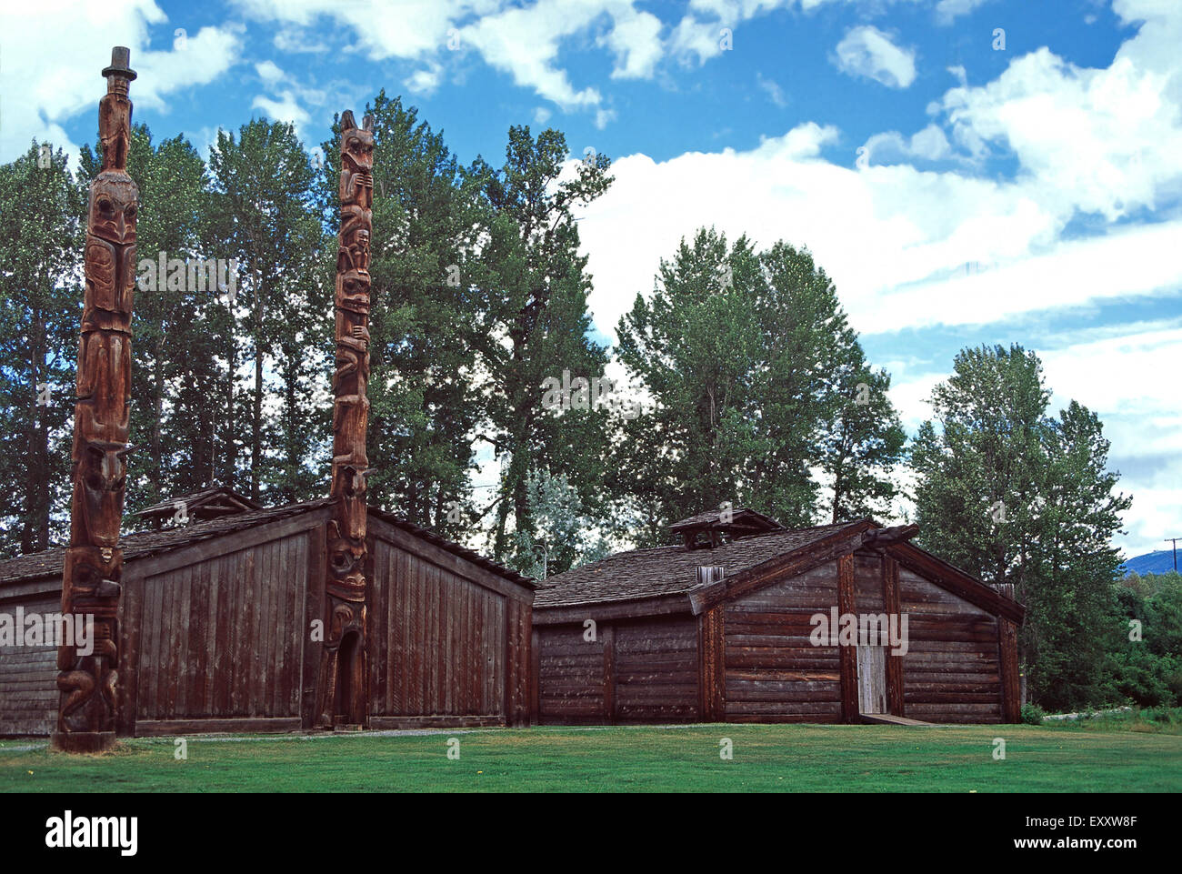 Ksan Historical Village in Hazelton, British Columbia Stock Photo