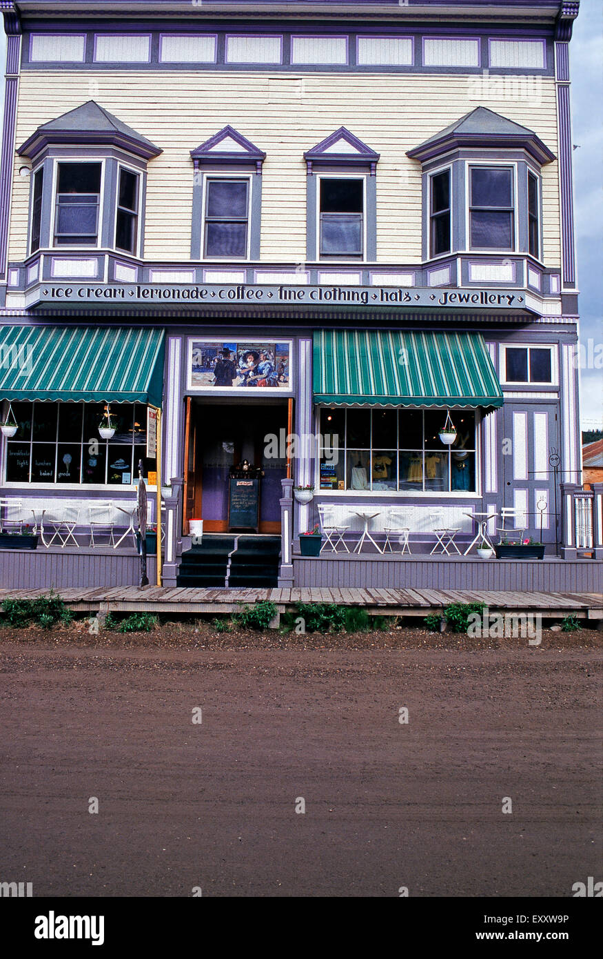 Dawson City gift store,Yukon Stock Photo Alamy