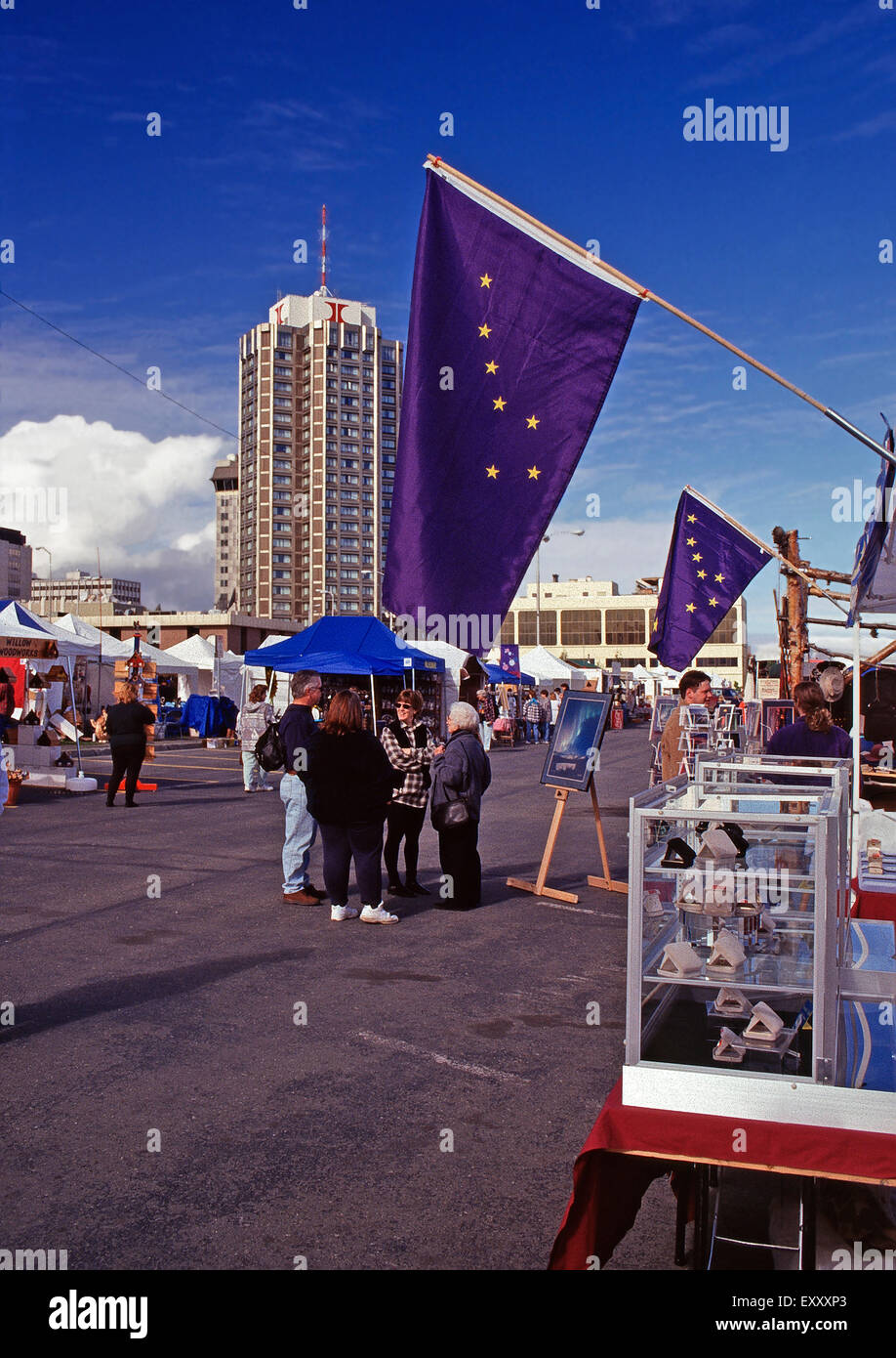 Saturday market, Anchorage,Alaska Stock Photo Alamy