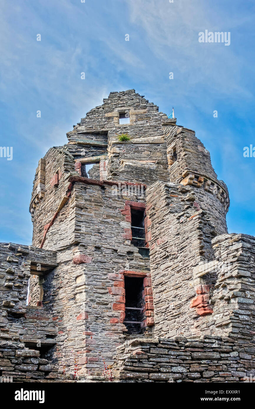 Ruined Tower Bishops Palace Kirkwell Orkney Islands Stock Photo