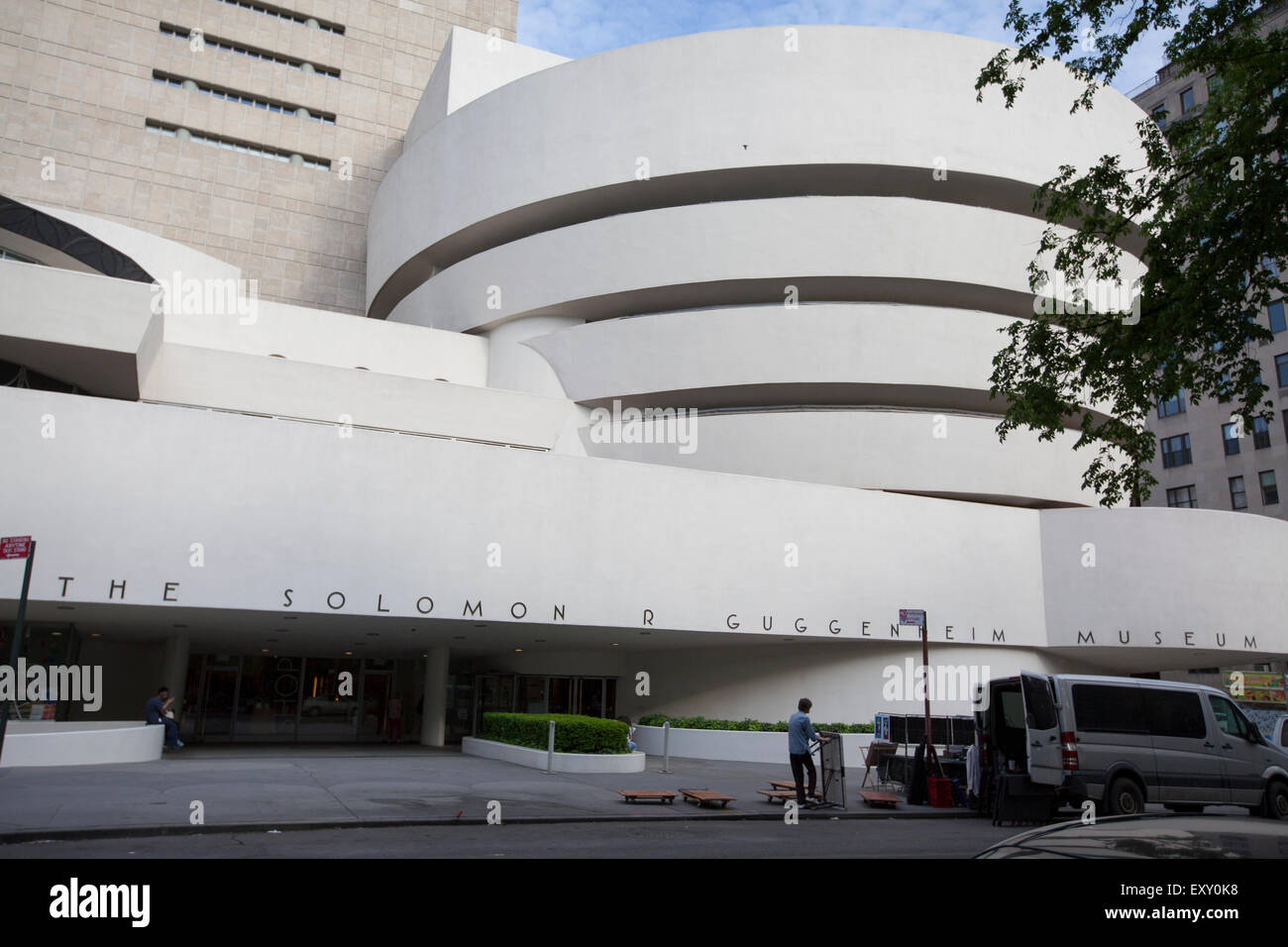 NEW YORK - May 27, 2015: The Solomon R. Guggenheim Museum, often referred to as The Guggenheim, is an art museum located at 1071 Stock Photo