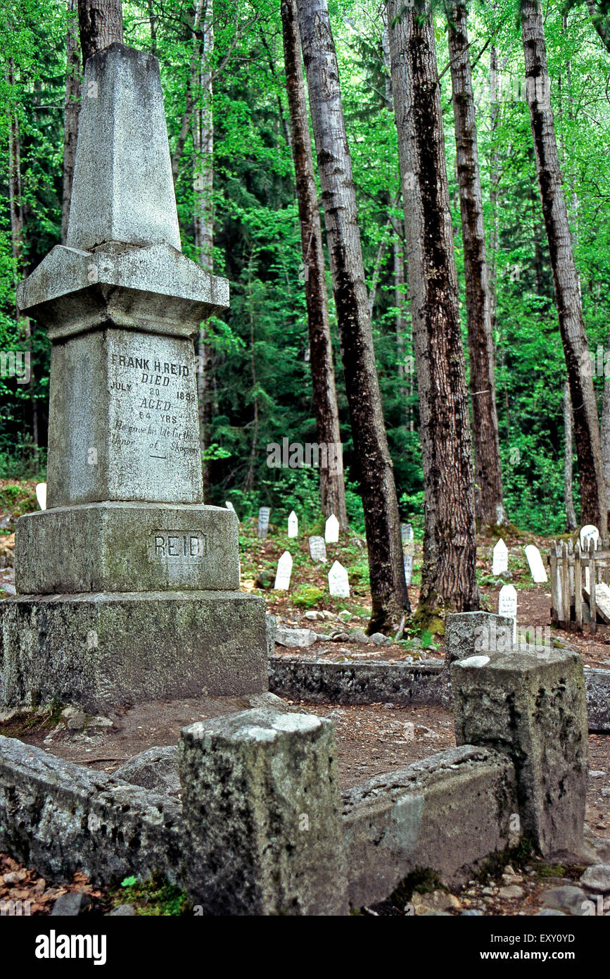 Gold Rush Cemetery, Frank Reid grave,Skagway, Alaska Stock Photo Alamy
