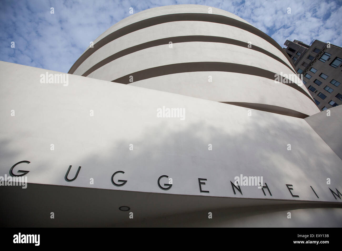 NEW YORK - May 27, 2015: The Solomon R. Guggenheim Museum, often referred to as The Guggenheim, is an art museum located at 1071 Stock Photo