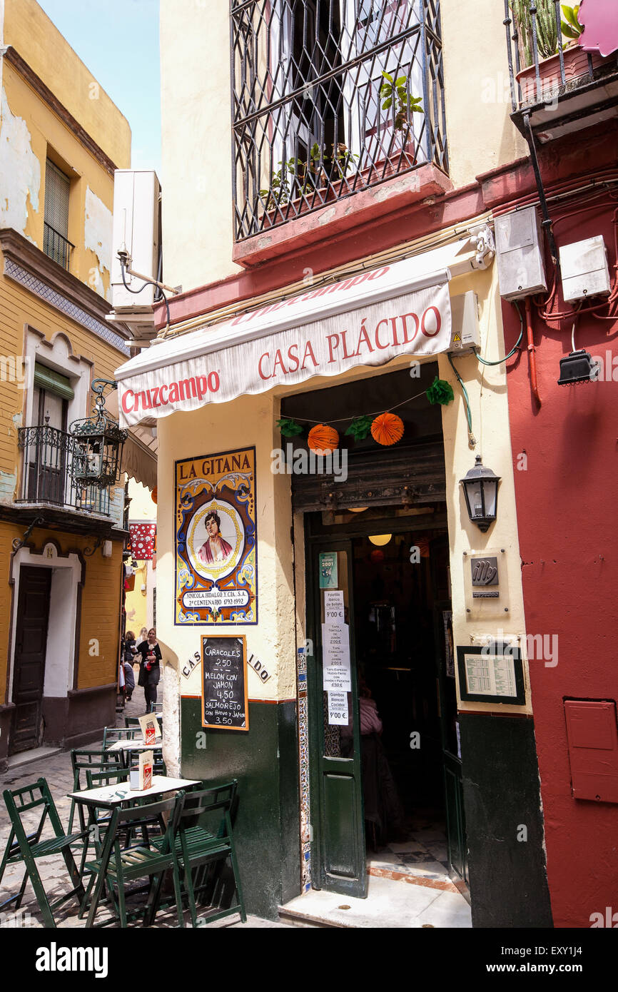 Bar cafe restaurant in narrow lanes of santa cruz hi-res stock ...