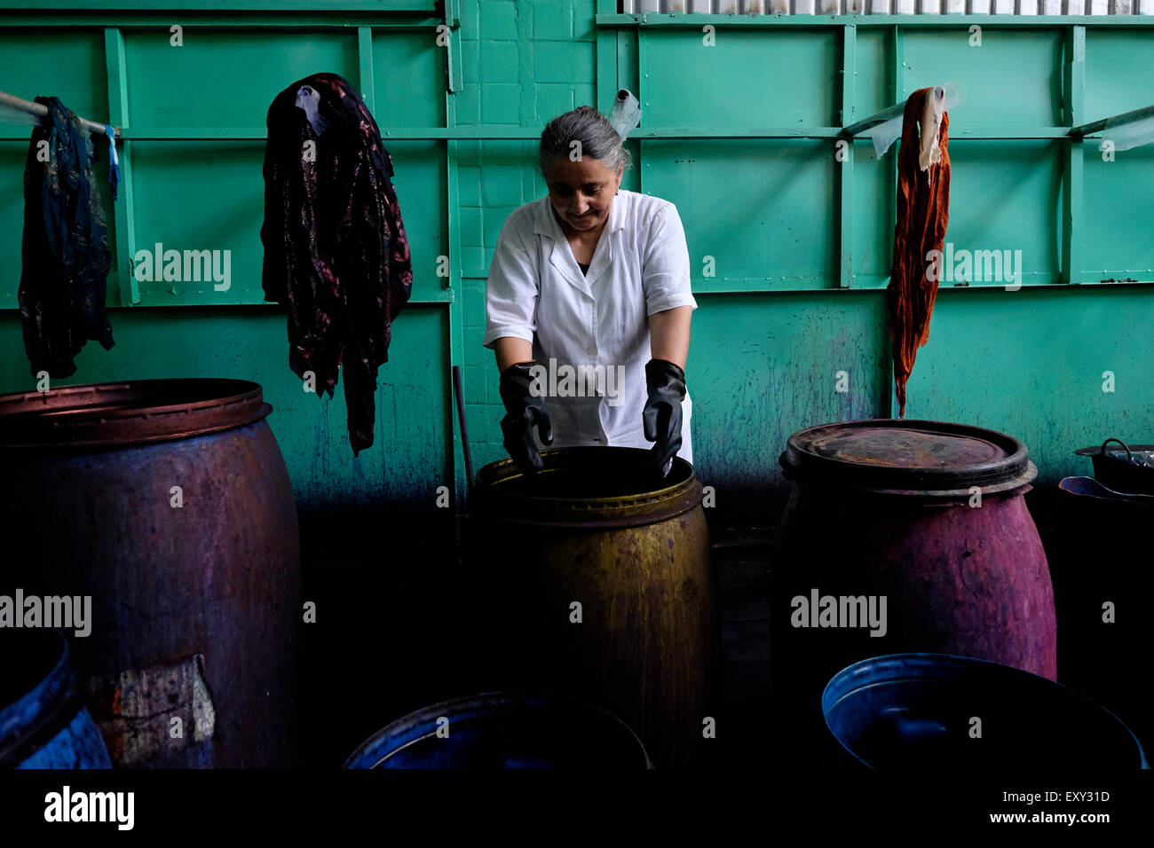 Local worker in the Silk factory that was once the Soviet Union's