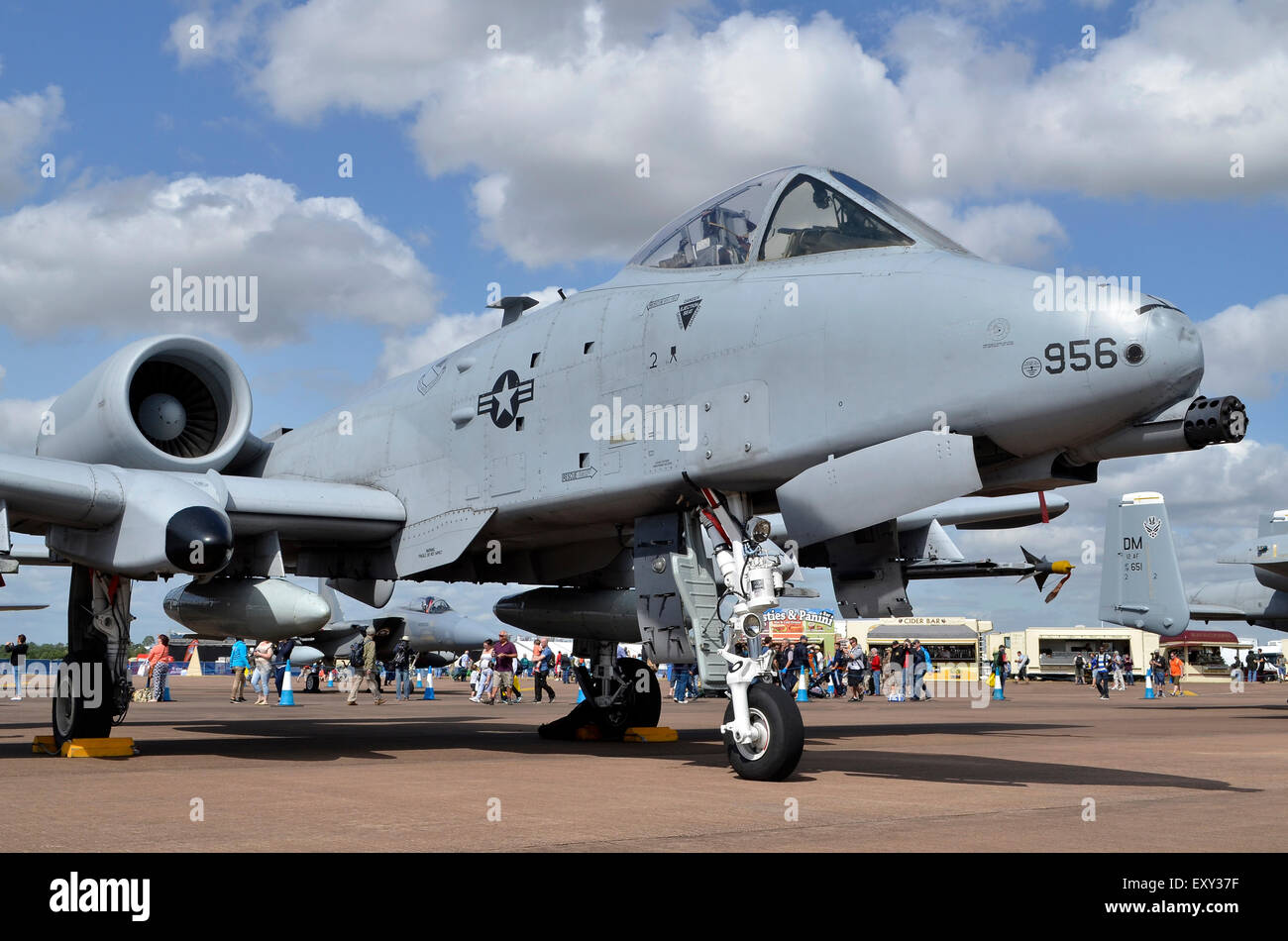 A-10C Thunderbolt II tankbuster operated by the US Air Force on display at RIAT 2015, Fairford, UK. Credit:  Antony Nettle/Alamy Live News Stock Photo