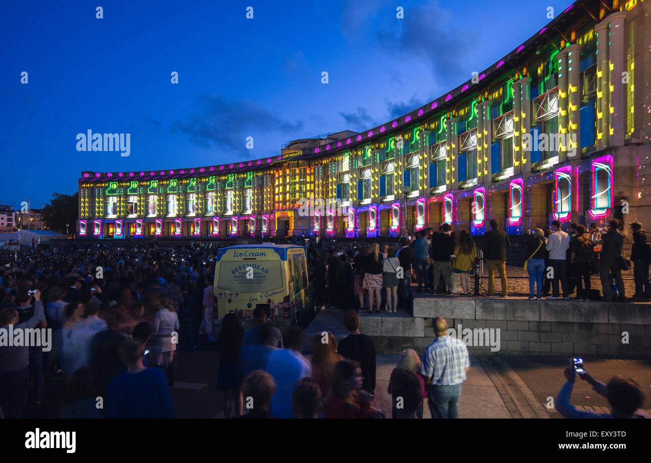 Bristol Harbour Festival multimedia show projection Mapping on the