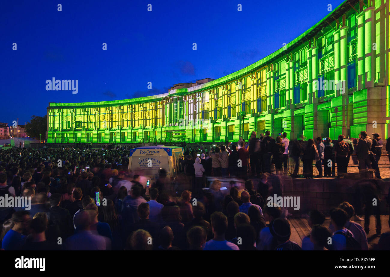 Bristol Harbour Festival multimedia show projection Mapping on the