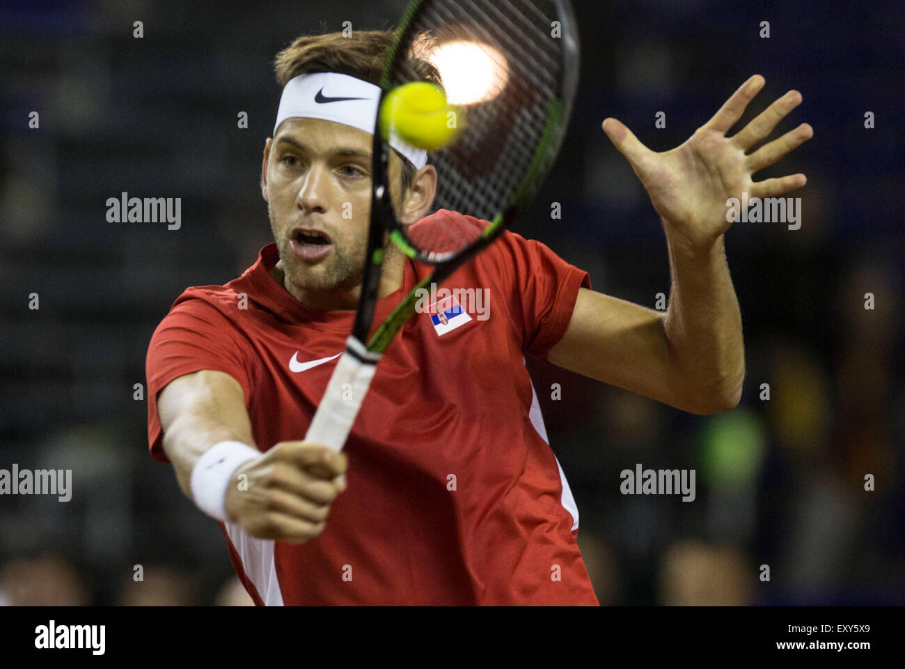 Villa Martelli, Buenos Aires. 17th July, 2015. Serbia's tennis player