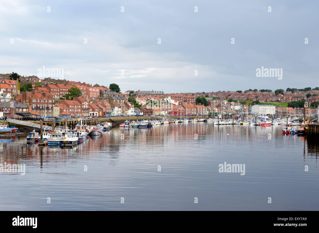 A Riverscape of the River Esk At Whitby Stock Photo