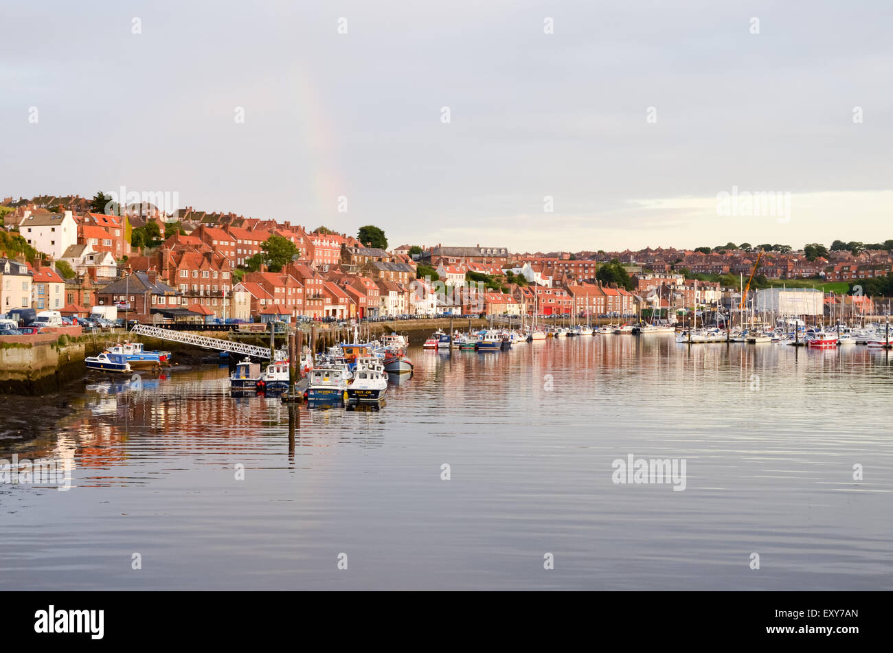 A Riverscape of the River Esk At Whitby Stock Photo