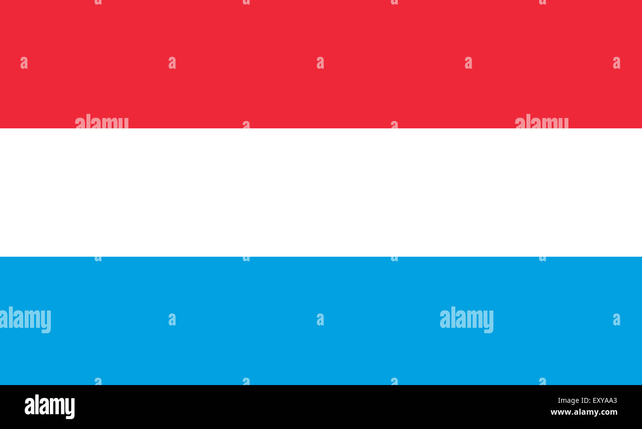 Official Flag of Luxembourg Flat Large Size Horizontal Stock Photo