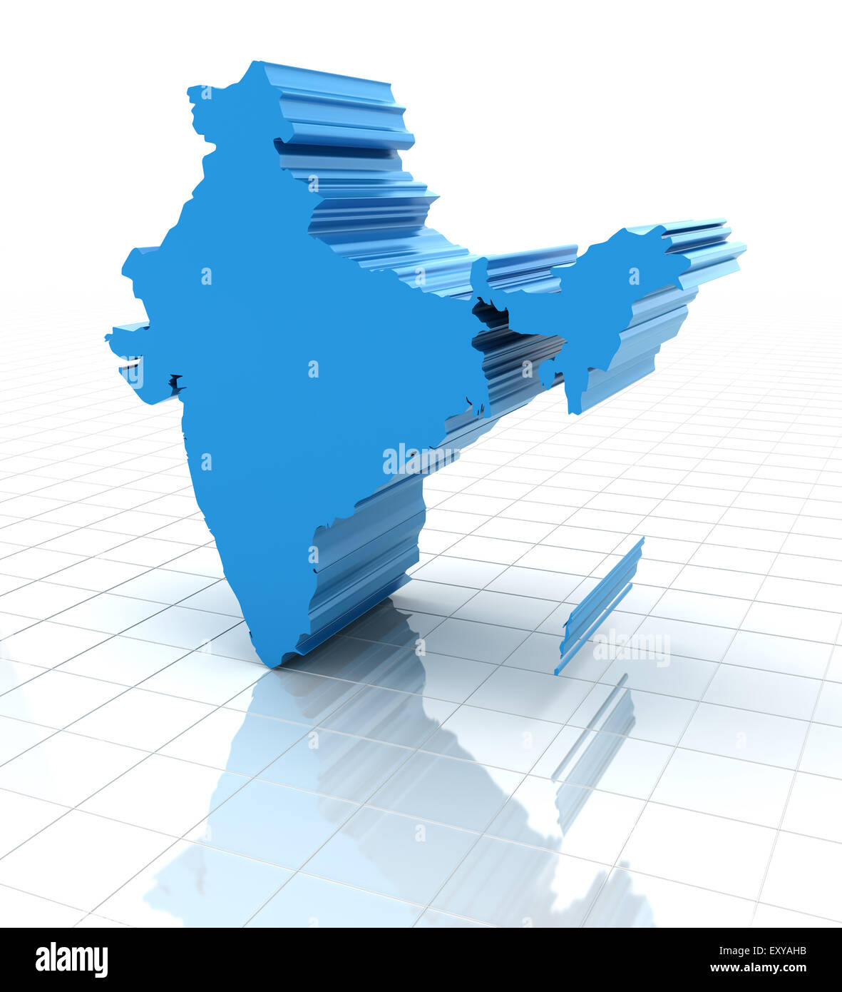 India map 3d hi-res stock photography and images - Alamy