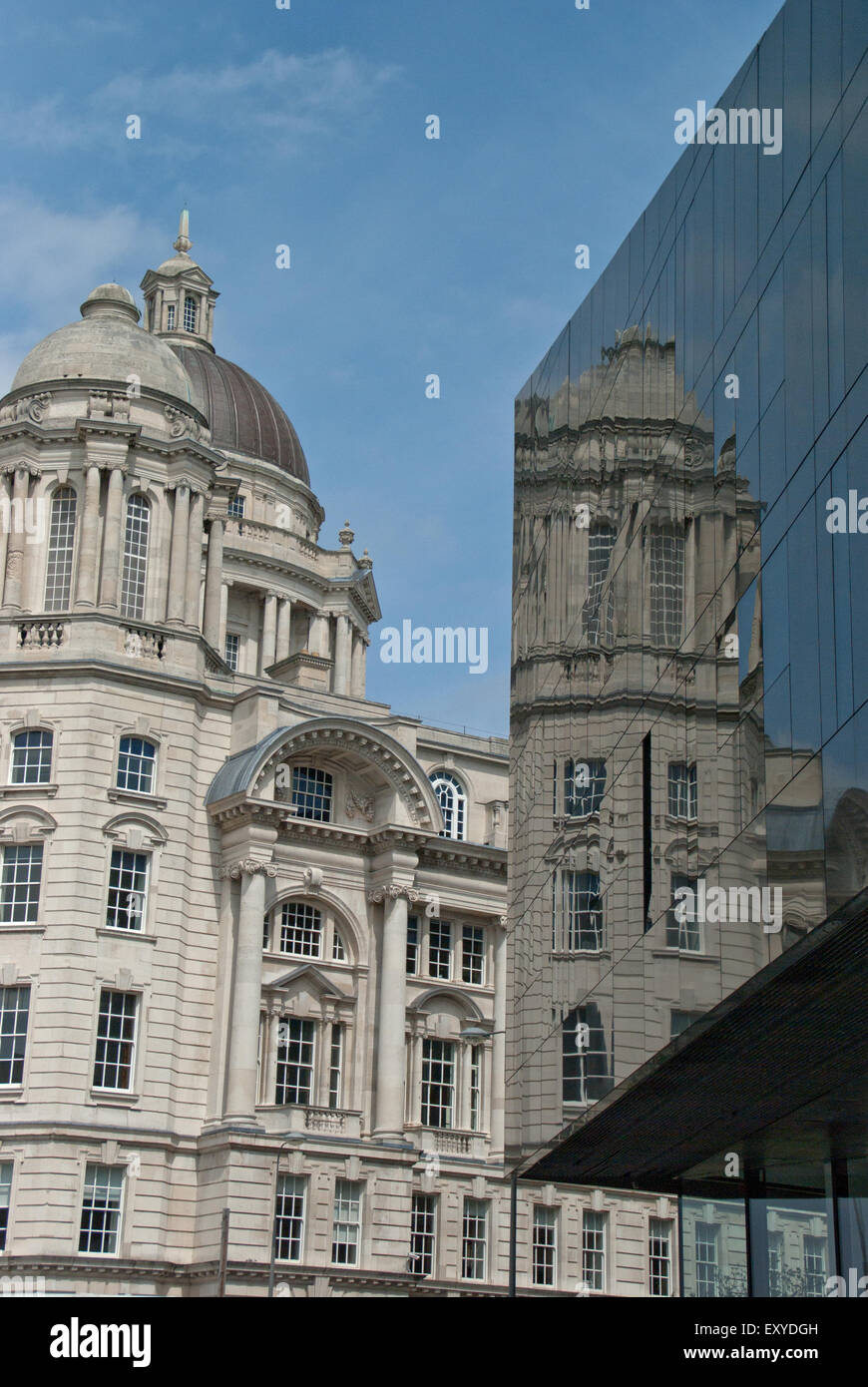 Reflection Port of Liverpool Building Stock Photo