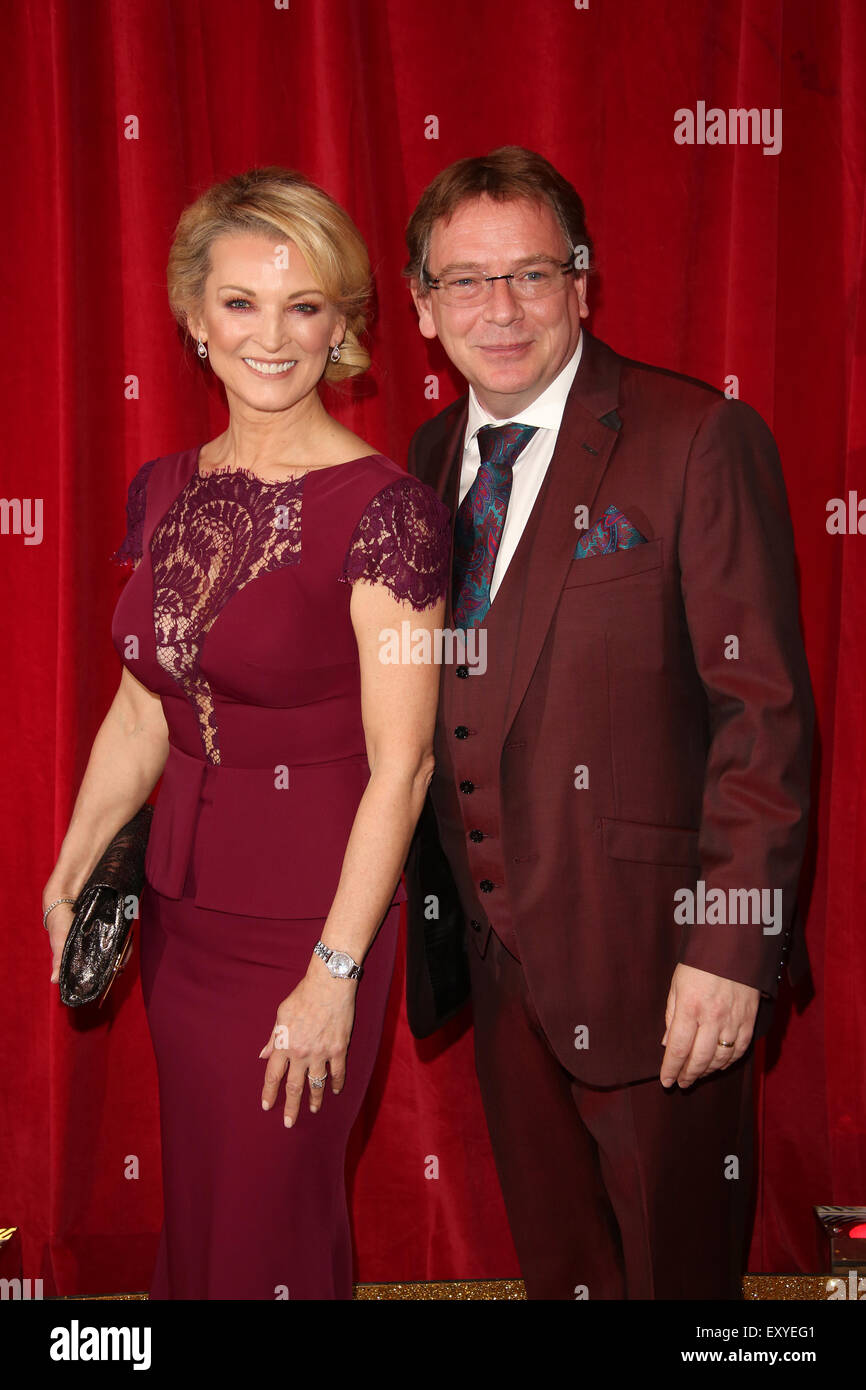 Adam Woodyatt and partner on a night out in Mayfair, London Stock Photo