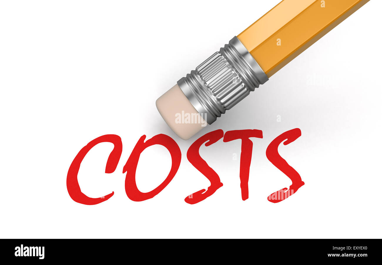 Erase Costs (clipping path included Stock Photo Alamy