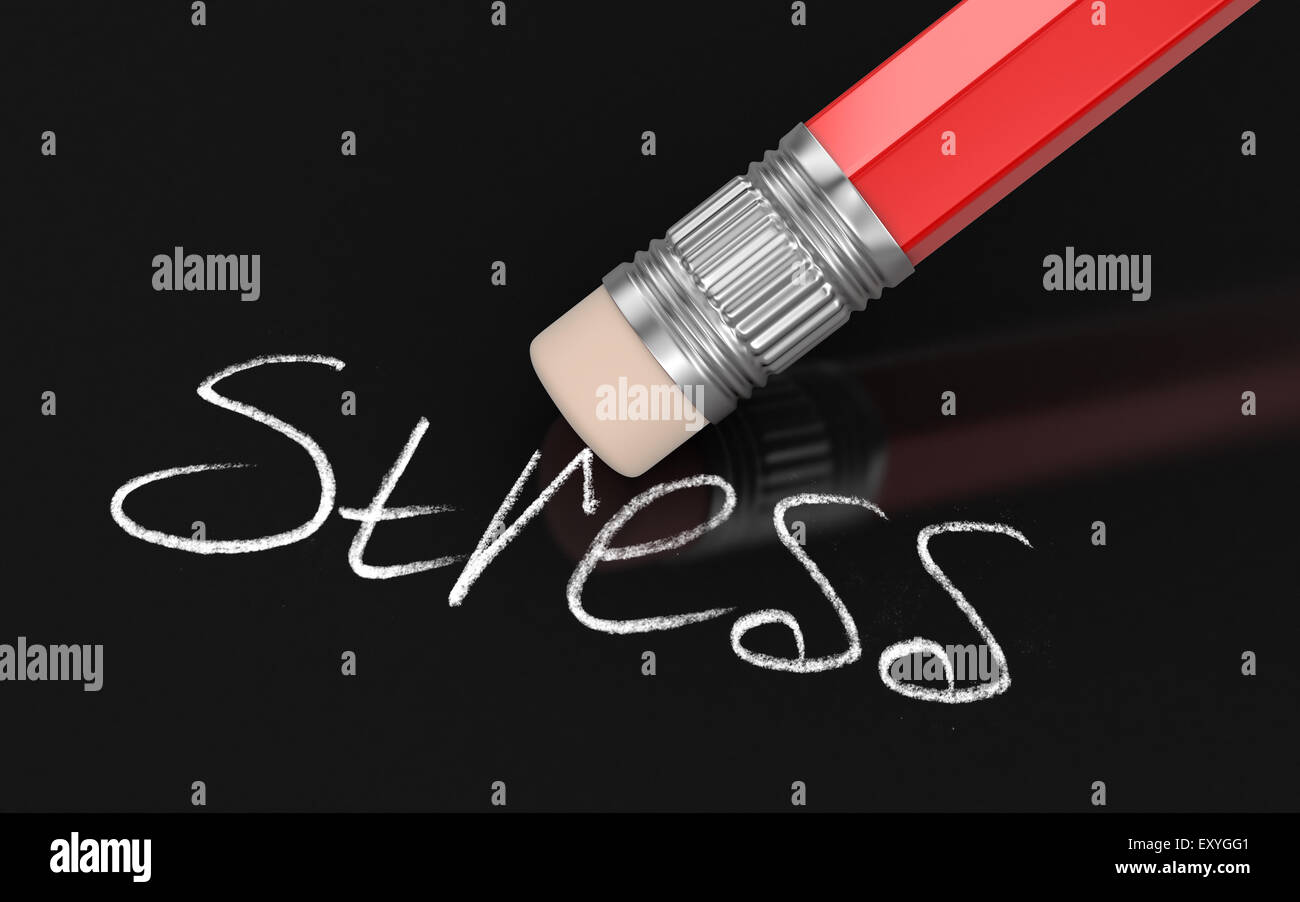 Erase Stress (clipping path included) Stock Photo