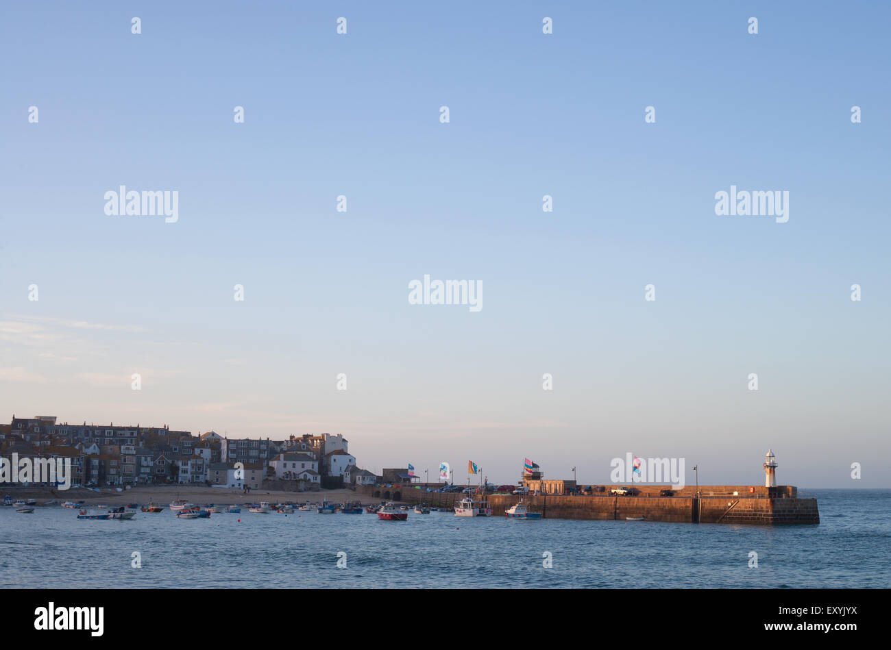 St. Ives harbour in Cornwall Stock Photo