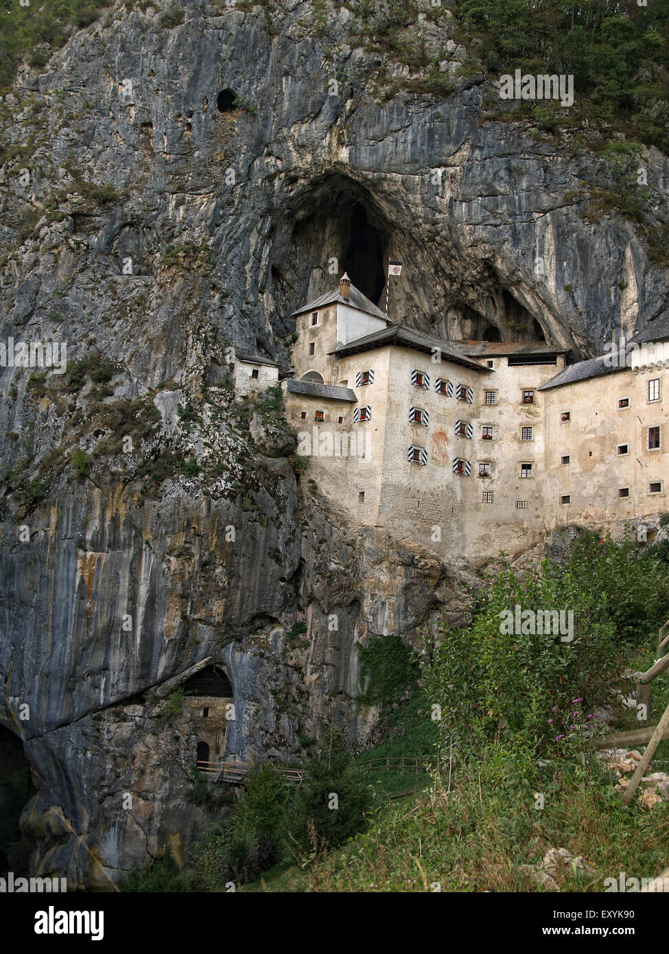 Predjama castle. A renaissance castle built in a cave, near Postojna. Slovenia. Stock Photo