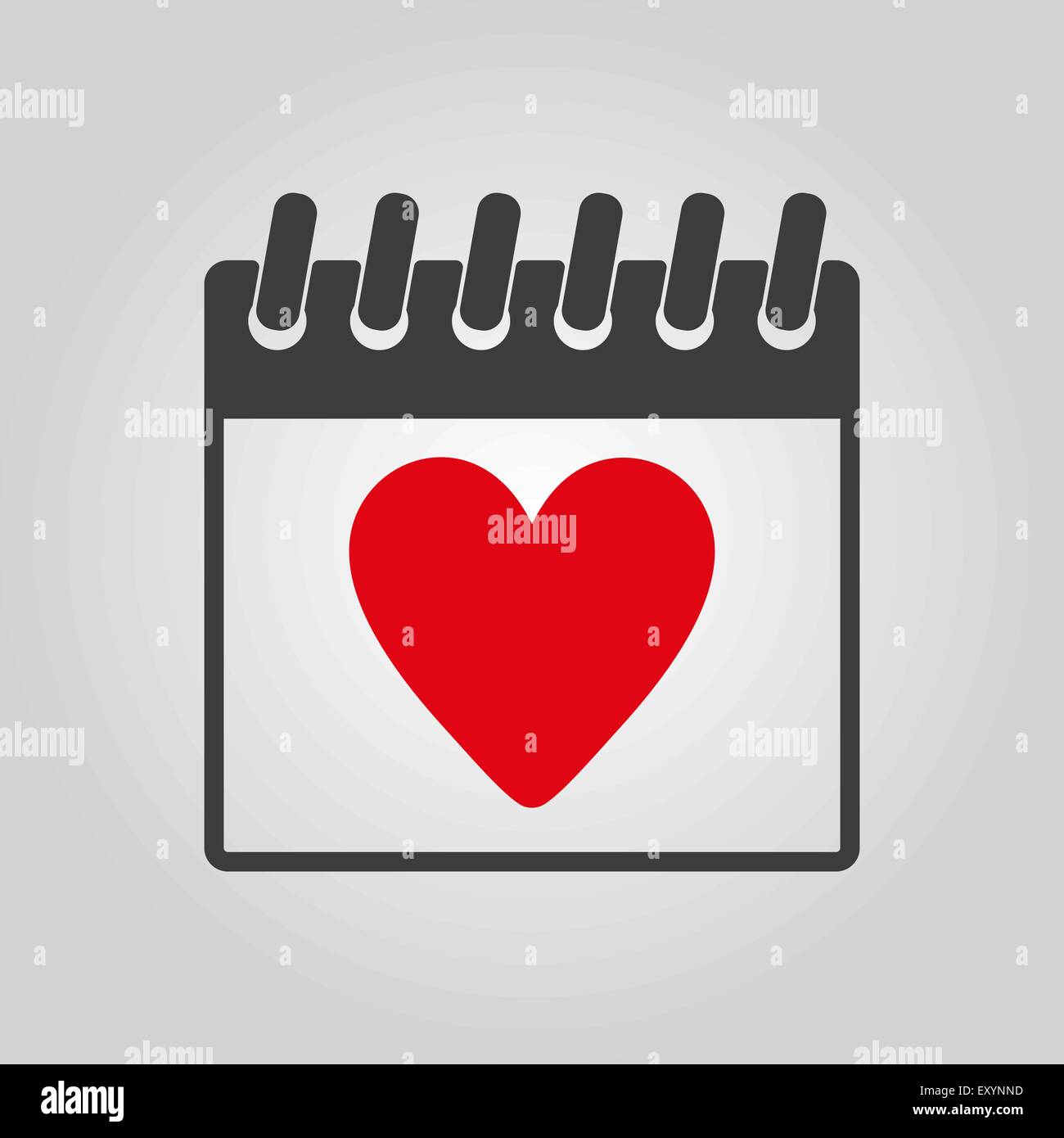 The calendar icon. Valentines day symbol Stock Vector Image & Art - Alamy