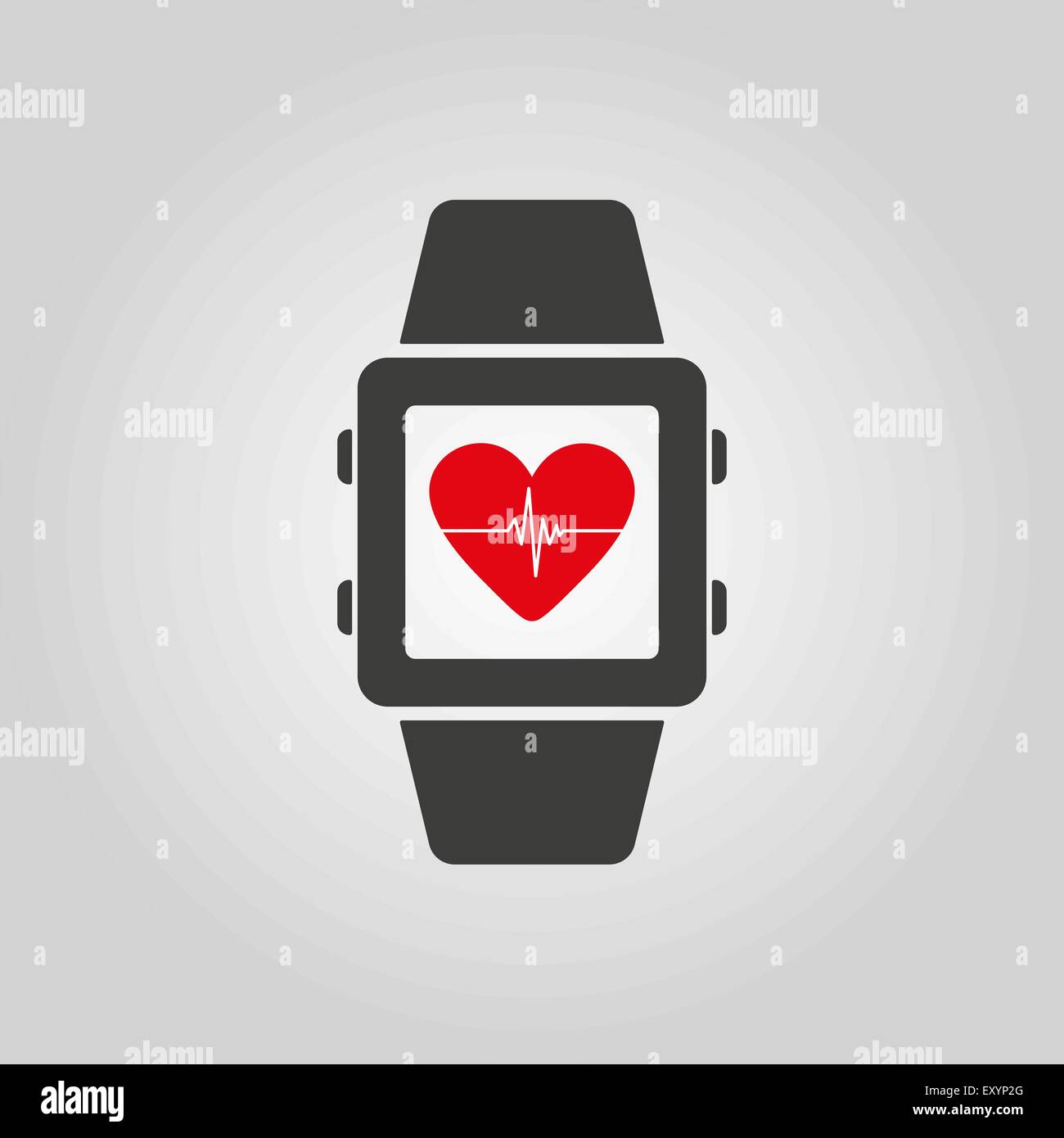 The smart watch icon. Fitness bracelet symbol Stock Vector