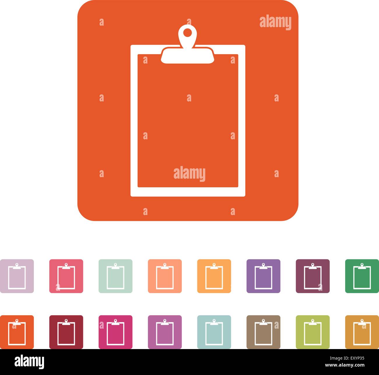 The clipboard icon. Paperwork symbol. Flat Stock Vector Image & Art - Alamy