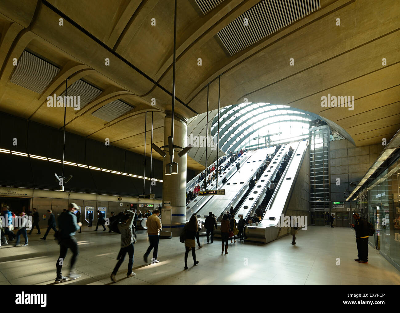 Entrance to Canary Wharf Underground Station, London, UK. Stock Photo